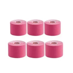 Mueller S Kinesiology Tape Pink 2″ X 16.4 Feet.6 Rolls in a Case