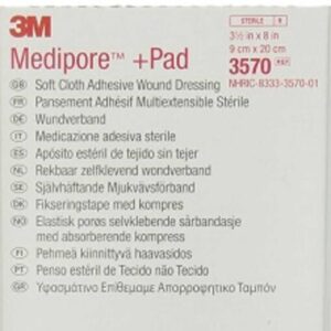 Medipore + Pad Soft Cloth Adhesive Wound Dressing, 3570 (10cm x 20cm)