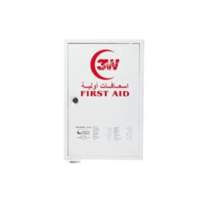 3W Healthcare – First Aid Cabinet White in Painted Metallic, 27 x 12 x 57cm – 3WF-076B