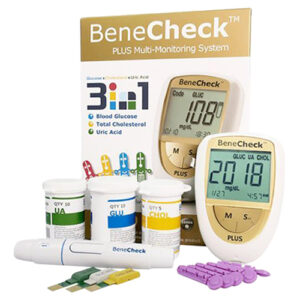 Benecheck Plus 3 In 1 Meter Kit (Strip Glucose-Uric acid-Cholestrol)