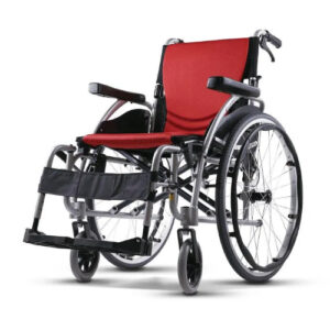Karma S Ergo Manual Wheel Chair Orange-P.Silver18inch-105F24Wb-O-S