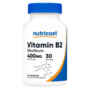 Vitamin B2 (Riboflavin) Capsules (400 MG) (120 Capsules)