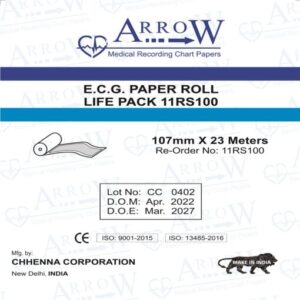 Arrow 11RS100 ECG Recording Paper 107 mm x 23 meters