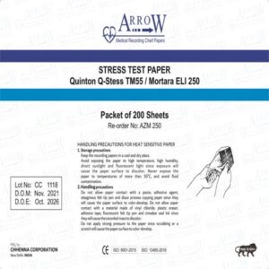 Arrow AZM 250 Stress Test Recording Paper 210 mm x 300 mm x 200 sheets ( 10 Packets/Box)