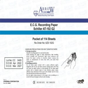 Arrow AZS 102G ECG Recording Paper 210mm x 280mm x 114 sheets (20 Packets/Box)