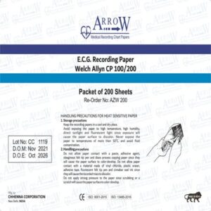 Arrow AZW 200 ECG Recording Paper 210mm x 280mm x 200 sheets (10 Packets/Box)
