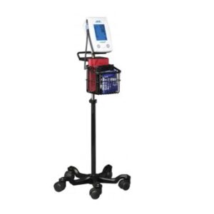 Blood Pressure Monitor on Wheels with digital Display including SpO2 -Heart rate-Blood Pressure with interchangeable Blood pressure cuffs