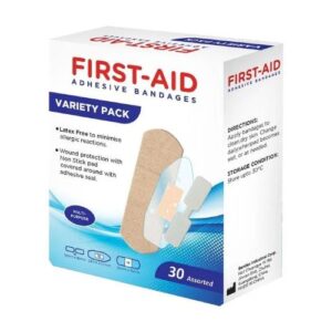First Aid – Variety Pack Bandages Assorted 30’s
