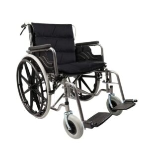 Larger Steel Pipe Manual Foldable Wheelchair Flip Armrest and Detachable Seat Cushion with Handbrake – SSZ-LY04
