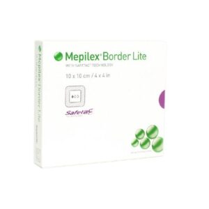 Mepilex Border Lite 4″ x 4″ (10 x 10 cm) Thin Soft Silicone Foam Dressing