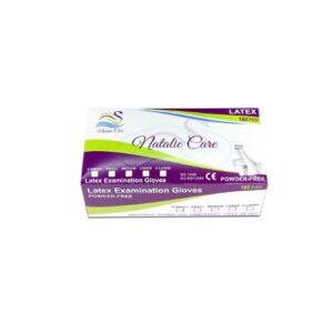Natalie Care Latex Powder Free Gloves White  – 100 Pcs