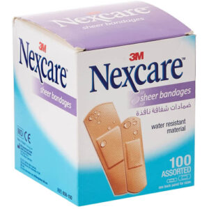 Nexcare –  658-100 Sheer Bandages, Assorted, 100/Box