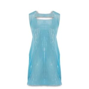 Plastic Embossed Disposable PE Aprons, Blue