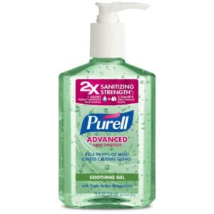 Purell – Advanced Hand Sanitizer Soothing Gel with Aloe and Vitamin-E Pump Bottle, 236ml – 3016-12